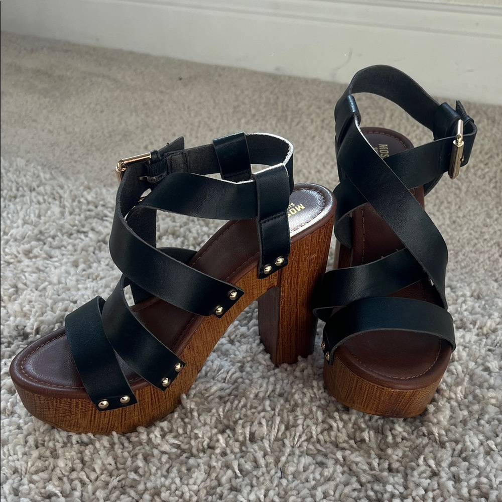 Mossimo Supply Co. Black and Brown Platform Heels - Picture 3 of 6